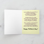 お母さんの日と赤いバーディのお祝い カード (内部)