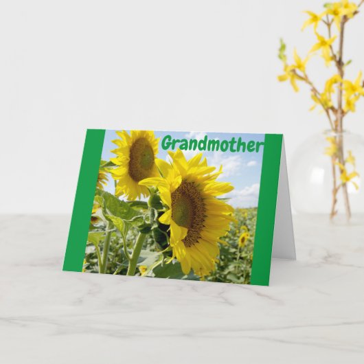 お母さんの日にあなたを愛してるよ *祖母* カード (黄色い花)