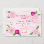 お母さんの日にうれしい花のグリーティングカード カード (裏面)