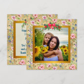 お母さんの日におしゃれなモダン写真カード (正面/裏面)