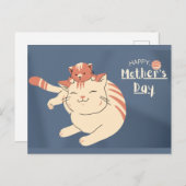 お母さんの日にかわいい猫と子猫 ポストカード (正面/裏面)