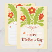 お母さんの日にぴったりなカード あなたのメッセージを書き込んで シーズンカード (正面/裏面)