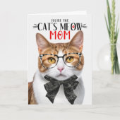 お母さんの日にオレンジと白の猫 シーズンカード (正面)