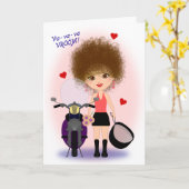 お母さんの日にバイクママ！ カード (黄色い花)