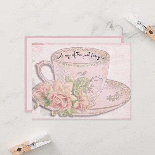 お母さんの日にピンクのお茶をあなたのためだけに (正面/裏面インサイチュ)