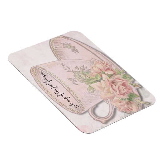 お母さんの日にピンクのお茶をあなたのためだけに マグネット (右側)