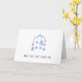 お母さんの日に会うのが待ち遠しい男の赤ちゃん カード (黄色い花)