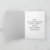 お母さんの日のおめんのカード カード (内部)