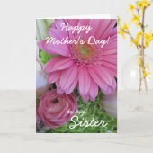 お母さんの日のお姉ちゃん、お幸せ！ カード (黄色い花)