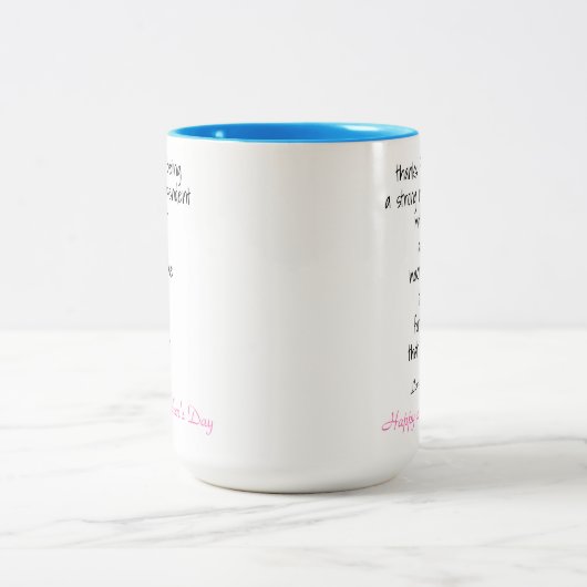 お母さんの日のお母さんからのメッセージをありがとう ツートーンマグカップ (中央)
