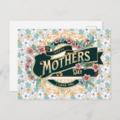 お母さんの日のお母さんの日のカラフルフローラの花 ポストカード (正面/裏面)