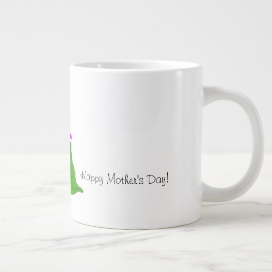 お母さんの日のお花のメッセージ ジャンボコーヒーマグカップ (右)
