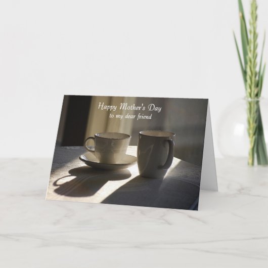 お母さんの日のお親愛友達カップ カード (正面)
