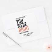 お母さんの日のシールは正しかった スクエアシール (封筒)