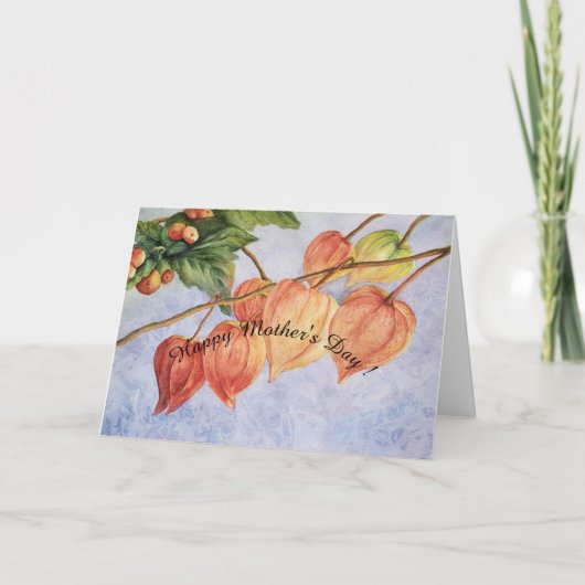 お母さんの日のランタ中国のンカード カード (正面)