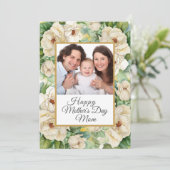お母さんの日の写真フローラ金ゴールド名スクリプト シーズンカード (スタンド正面)