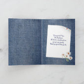 お母さんの日の女性が花に虫を食べる カード (内部)