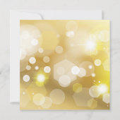 お母さんの日の幸せな美しい金ゴールド 招待状 (裏面)