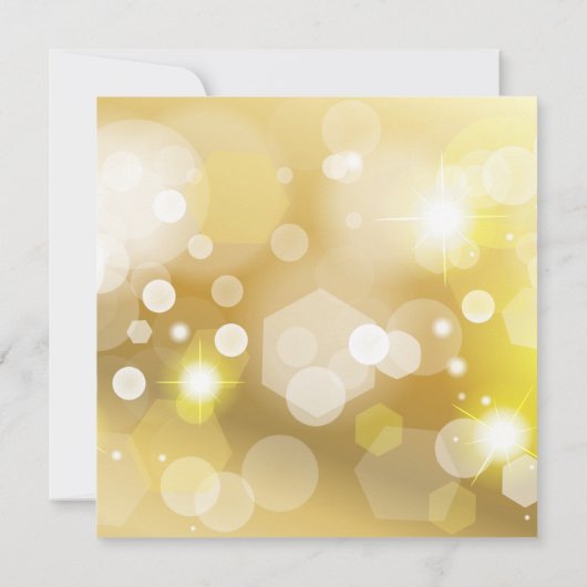 お母さんの日の幸せな美しい金ゴールド 招待状 (裏面)