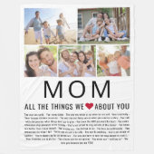 お母さんの日の愛するもの フリースブランケット (正面)