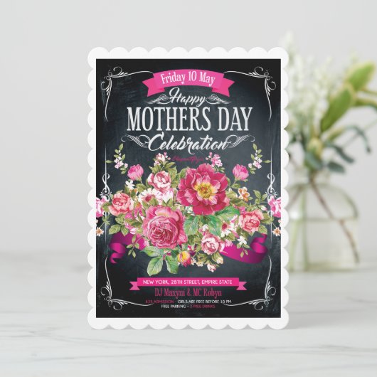 お母さんの日の挨拶のギフトカード 招待状 (スタンド正面)