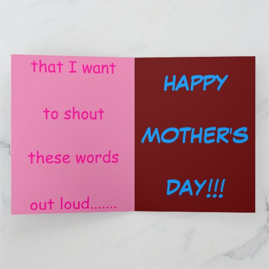 お母さんの日の挨拶カード カード (内部)