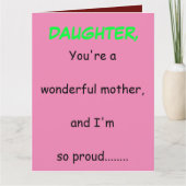 お母さんの日の挨拶カード カード (正面)