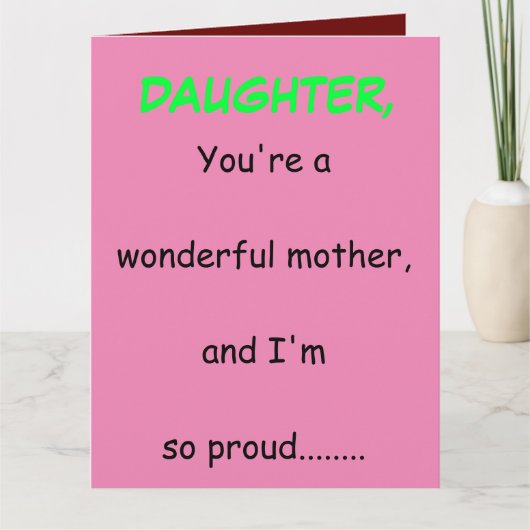 お母さんの日の挨拶カード カード (正面)