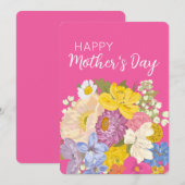 お母さんの日の花の開花 シーズンカード (正面/裏面)