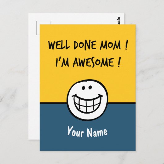 お母さんの日の面白いカード  ママ ポストカード (正面/裏面)