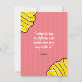 お母さんの日の黄色い髪をパーソナライズ (裏面)