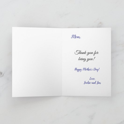 お母さんの日はすごい カード (内部)