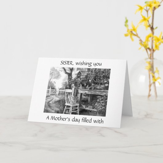 お母さんの日は喜びでいっぱいでした。 カード (黄色い花)