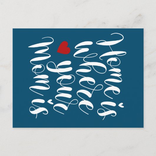 お母さんの日は家 |はがき ポストカード (正面)