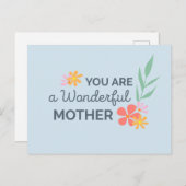 お母さんの日は素晴らしい |はがき ポストカード (正面/裏面)