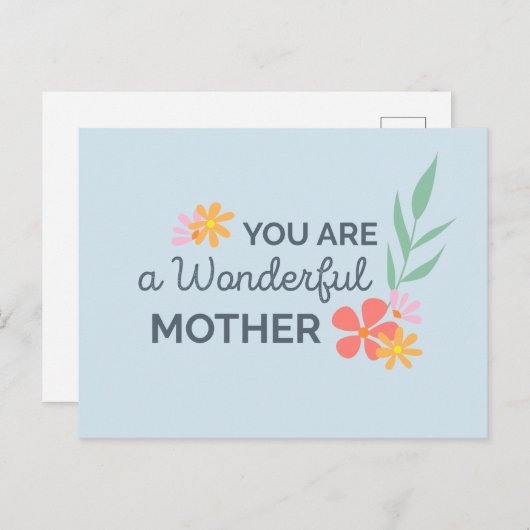 お母さんの日は素晴らしい |はがき ポストカード (正面/裏面)