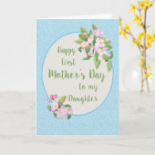 お母さんの日りんご花 カード (黄色い花)