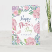 お母さんの日を彩る花の水をパーソナライズ カード (正面)