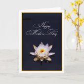 お母さんの日を思い出す睡蓮 カード (黄色い花)