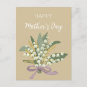 お母さんの日を祝う渓谷のリリー シーズンポストカード (正面)