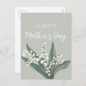 お母さんの日を祝う渓谷のリリー シーズンポストカード (正面/裏面)