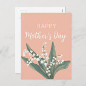 お母さんの日を祝う渓谷のリリー シーズンポストカード (正面/裏面)