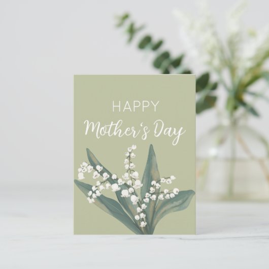 お母さんの日を祝う渓谷のリリー シーズンポストカード (スタンド正面)