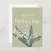 お母さんの日を祝う渓谷のリリー シーズンポストカード (正面/裏面)