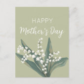 お母さんの日を祝う渓谷のリリー シーズンポストカード (正面)
