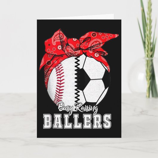 お母さんの日を祝してサッカー少年を育てるママ カード (正面)