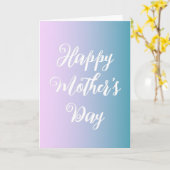 お母さんの日オンブレピンクターコイズエレガントかわいい カード (黄色い花)