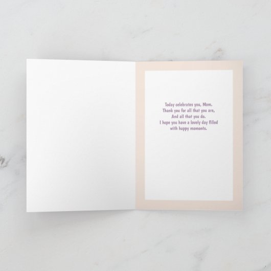 お母さんの日 お花のプレゼント カード (内部)