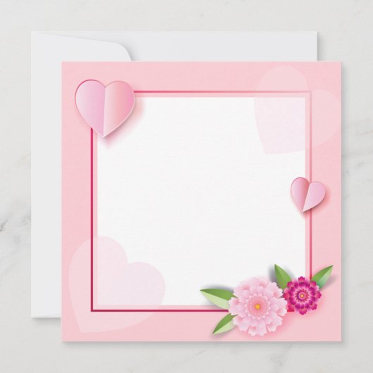 お母さんの日 お花 招待状 (裏面)