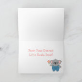 お母さんの日、かわいいコアラベア カード (内部)